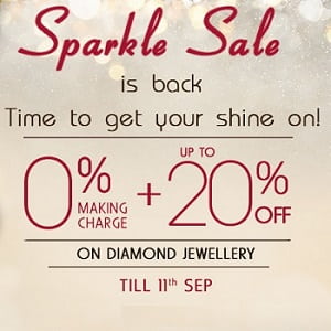 Sparkle Sale: Upto 20% Off + 0% Making Charges