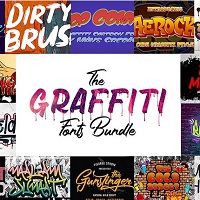 Pixelo: The Graffiti Fonts Bundle: Up to 98% OFF