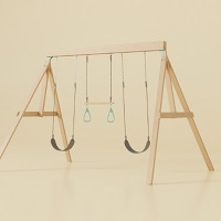 Spimbey: Spimbey Wooden Swing Set: Up to 25% OFF