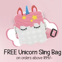 FREE Unicorn Sling Bag on Orders over ₹ 1199
