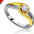 Surat Diamond : Get 50% off Two Tone Solitaire Ring Set Orders