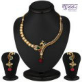 Rediff Shopping: Get 87% off Sukkhi Peacock Gold Plated Kundan Necklace Set Orders