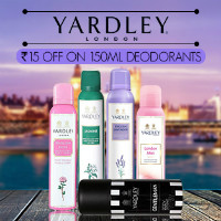 Get Flat 20% off Yardley Deodorants Orders
