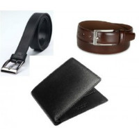 Get 50% off Combo Of Italian Leatherite Wallet And 2 Leather Belts Orders