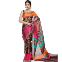 Rediff Shopping: 40% OFF on Brown Bhagalpuri Art Silk Saree Orders