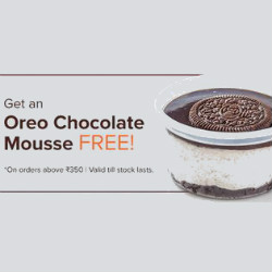 FreshMenu: FREE Oreo Chocolate Mousse on Orders above ₹ 350