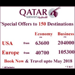 CheapTicket: From ₹ 63,600 on Economy USA Qatar Flight Bookings
