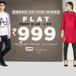 Jabong: Flat ₹ 999 on 'Dress to the Nines' Between 10 AM -> 2 PM