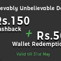 Ticketgoose: Flat ₹ 150 Cashback + ₹ 50 Wallet Redemption on Orders Site-Wide