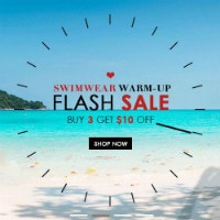 DressLink: Flat $ 10 OFF on 3+ Swimwear Warm Up Sale Orders