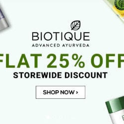 Aplava: Flat 25% OFF on Biotique Orders Site-Wide